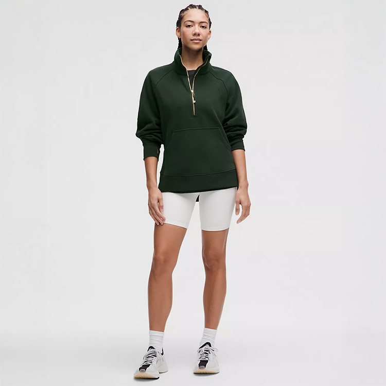 lululemon - Women's Scuba Oversized Funnel-Neck Half Zip - Long - Rainforest Green
