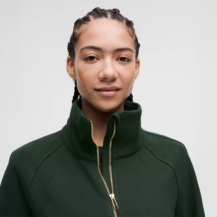 lululemon - Women's Scuba Oversized Funnel-Neck Half Zip - Long - Rainforest Green