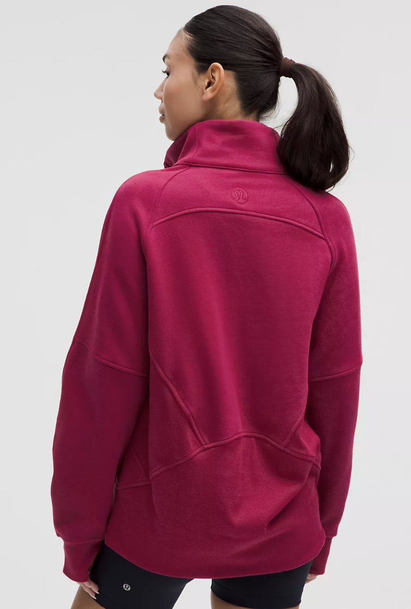 lululemon - Women's Scuba Oversized Funnel-Neck Half Zip - Long - Magenta Smoke