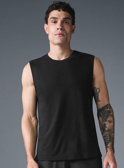 Alo - Men's Conquer Muscle Tank- Black