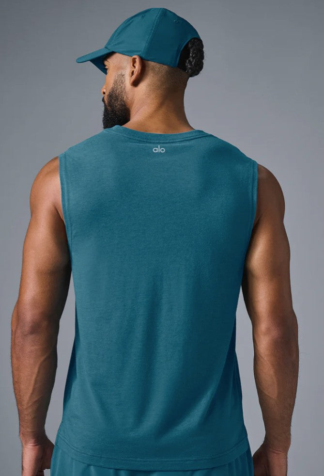 Alo - Men's Conquer Muscle Tank- Oceanic Teal