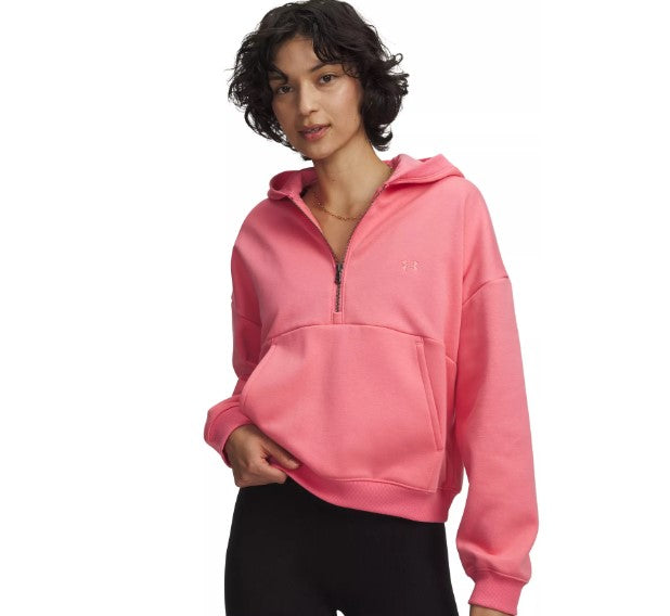 Under Armour Icon Fleece - Women's ½ Zip Hoodie - Bittersweet Pink