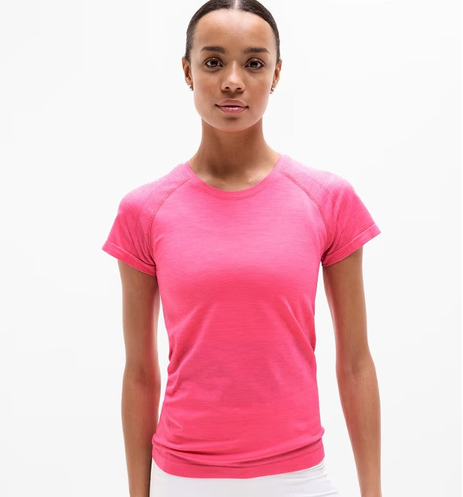 Athleta - Women's Momentum Flex Tee - Cerise Heather