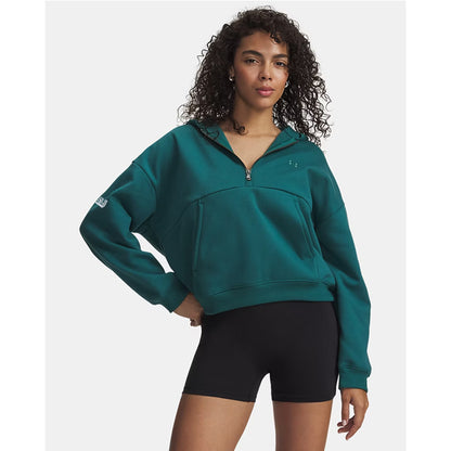 Under Armour Icon Fleece - Women's ½ Zip Hoodie - Rack Green