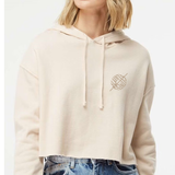 Women’s Lightweight Cropped Hooded Sweatshirt - Bone