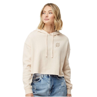 Women’s Lightweight Cropped Hooded Sweatshirt - Bone