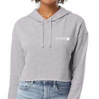 Women’s Lightweight Cropped Hooded Sweatshirt - Heather Gray