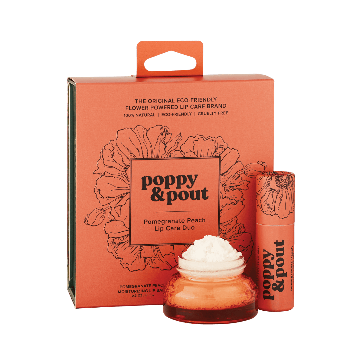 Poppy & Pout - Lip Care Duo - Pomegranate Peach