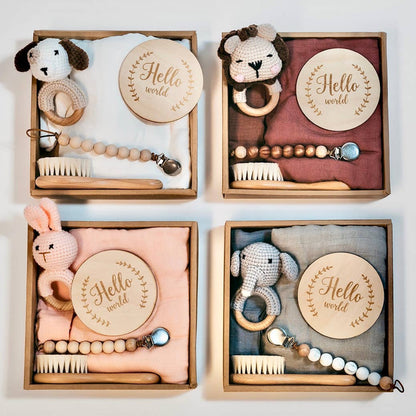 Welcome Baby Gift Box - Charming 6-Piece Set for Newborns