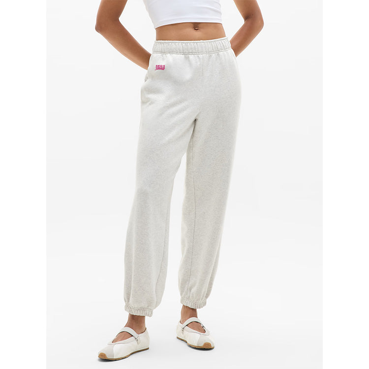Athleta - Women's Forever Fleece High Rise Jogger - Fog Grey Heather